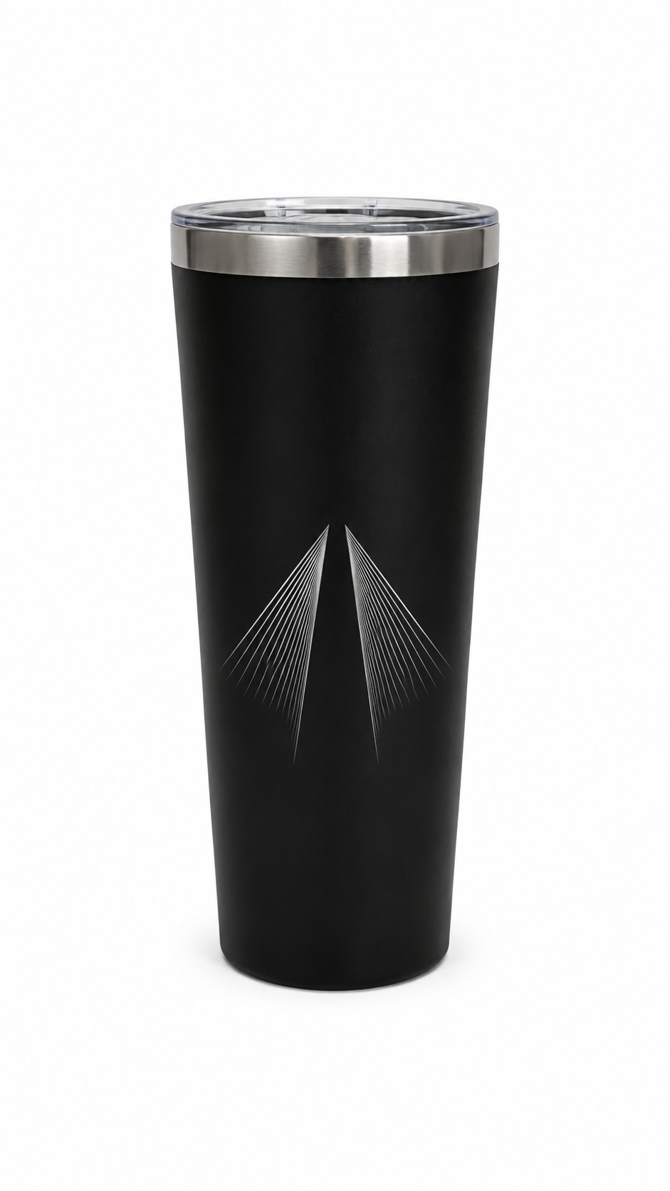 Black Geometric Tumbler